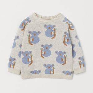 Knit Cotton Koala Sweater